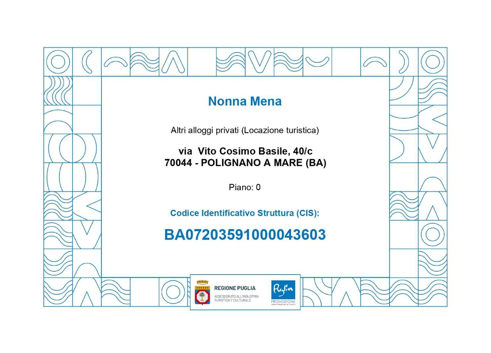 Apartament Nonna Mena Locazione Turistica Polignano a Mare Zewnętrze zdjęcie